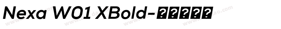 Nexa W01 XBold字体转换